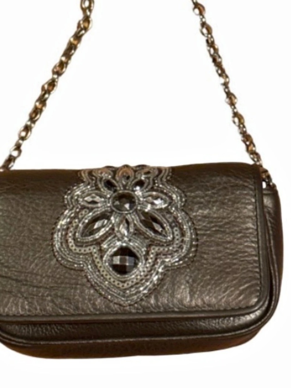 Brighton Anju metallic brown Embellished Crossbody Bag